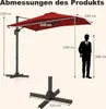 Diagram showing the dimensions of a patio umbrella and a person for scale. Náhled obrázku produktu
