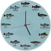 Deutsche Fischarten Wanduhr aus Alu Produktbild-Vorschau 1