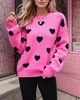 ASKSA Pulls Femme Col rond Cœur Graphique Pulls Tricotés Voir les images du produit 4