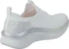 A side view of a white sneaker with silver accents. Podgląd zdjęcia produktu