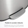 Cestino in acciaio inox Vidacharmy con pedale e filtro Anteprima dell’immagine prodotto 4