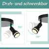 ZMH LED Deckenleuchte 3 Flammig Deckenbeleuchtung Schwarz Produktbild-Vorschau 5