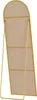 Standspiegel MALAGA - Glas Gold glanz 50x3x160 cm | Produktbild-Vorschau 2