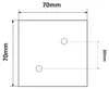 Dřevěná noha nábytková noha kostka mořidlo ořech 7x7x3 cm Náhled obrázku produktu 3