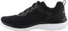 Side view of a black Skechers women's training shoe with a white sole. Anteprima dell’immagine prodotto