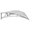 vidaXL Auvent de porte Gris 400x100 cm Polycarbonate Voir les images du produit 6
