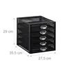 zásuvkový box relaxdays čierny 10024816_46, DIN A4 s 5 Náhľad obrázku produktu 4