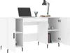 vidaXL Schreibtisch Weiß 140x50x75 cm Holzwerkstoff Produktbild-Vorschau 4