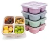 5er-Pack Bento-Lunchboxen, Snackbehälter mit 4 Fächern, Produktbild-Vorschau 1