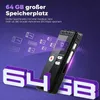 Digitales Diktiergerät 64GB,Tragbarer Audiorekorder mit Produktbild-Vorschau 6