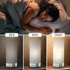 Lampe de table en tissu gris I fonction tactile I 3 fois Voir les images du produit 6