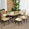 Outsunny Salon de jardin extšŠrieur en ršŠsine tressšŠe 6 Voir les images du produit 2