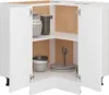 vidaXL Eckunterschrank Weiß 75,5x75,5x80,5 cm Holzwerkstoff Produktbild-Vorschau 5