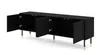 TV Schrank WOODY BLACK 4D 180 cm SCHWARZ MATT - gefräster Produktbild-Vorschau 4