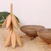 4er Untersetzer,Massivholz Tischuntersetzer, faltbar, ideal Produktbild-Vorschau 6