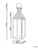 BELIANI Laterne Silber 18 x 55 cm Edelstahl Dekorativ Produktbild-Vorschau 3