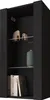 A black cabinet with shelves displaying decorative items and books. Náhľad obrázku produktu