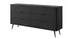 AX LIVING Kommode schwarz mit Schubladen Vespasia 163 6S Produktbild-Vorschau 3