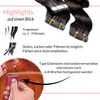 hair2heart Tape Extensions Echthaar Gewellt - 10 Tapes 2.5g Produktbild-Vorschau 5