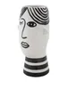 Mauro Ferretti Vase Gesicht 13,2x11,8x26,3 cm weiß schwarz Produktbild-Vorschau 3