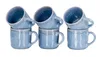 6er Set Steingut Becher 350ml Tasse Blau Kaffeetassen Produktbild-Vorschau 1
