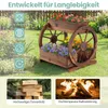COSTWAY Skrzynka na kwiaty z kołem od wozu, podwyższona Podgląd zdjęcia produktu 7
