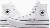 A pair of white Converse Chuck Taylor All Star high-top platform sneakers. Voir les images du produit
