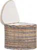 KRINES HOME Rattan Wäschekorb Wäschetruhe Sitz gepolstert Produktbild-Vorschau 4
