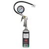 A product shot of a tire inflator with a pressure gauge and a can of sealant. Produktbild-Vorschau