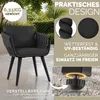 tillvex® Gartenstuhl 4er Set Wetterfest mit Armlehne | Produktbild-Vorschau 7