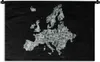 MuchoWow® Wandteppich Wandbehang Karte - Europa - Geld Produktbild-Vorschau 1