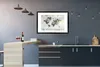 MuchoWow® MuchoWow® Gerahmtes Poster Weltkarte - Blumen - Produktbild-Vorschau 5