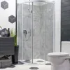 dedeco Eck-Duschrückwände Aluminium wasserfest Motiv: Produktbild-Vorschau 3