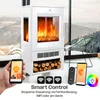 KESSER® Caminetto elettrico con ampia finestra panoramica, Anteprima dell’immagine prodotto 3