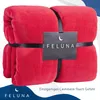 Feluna XXL Kuscheldecke 220x200 cm Rot – Ultra flauschige Produktbild-Vorschau 2