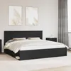 vidaXL Cadre de lit noir 200 x 200 cm Pin massif Voir les images du produit 2