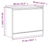 vidaXL Armoire à chaussures Chêne Sonoma 80x34x63 cm Bois Voir les images du produit 7