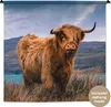 MuchoWow® Wandteppich Wandbehang Schottisches Hochlandrind Produktbild-Vorschau 1