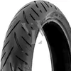 A close-up studio shot of a motorcycle tire. Produktbild-Vorschau