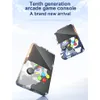 Two handheld game consoles are shown floating against a sky background with text describing the product. Produktbild-Vorschau