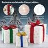 COSTWAY Set de 3 boîtes cadeaux LED, boîte de Noël avec Voir les images du produit 6