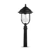 A black outdoor lamp on a white background. Produktbild-Vorschau