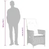 The Living Store Poltrona da giardino con cuscino 2 pz. Anteprima dell’immagine prodotto 10