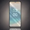 A smartphone with a screen displaying the time and a beach wallpaper, set against a dark, gradient background. Produktbild-Vorschau