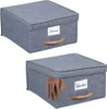 Relaxdays Aufbewahrungsbox 2er Set, je 12 l, Faltbox mit Produktbild-Vorschau 1