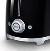Close-up of a black SMEG toaster, focusing on the control dial and buttons. Anteprima dell’immagine prodotto