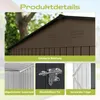 HOMAVO Gerätehaus Metall mit Pultdach, Gartenhaus Metall Produktbild-Vorschau 3