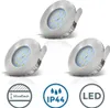 3x LED zapustené bodové ultraploché kúpeľňové stropné Náhľad obrázku produktu 2