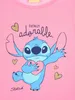 Langarmshirt Disney Stitch mit Herz- und Glitzerprint Pink Produktbild-Vorschau 3