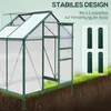 Outsunny Gewächshaus Aluminium Treibhaus mit Dachfenster Produktbild-Vorschau 6